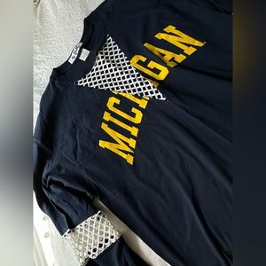 NEW U of Michigan Blue and White Game Day Long Sleeve by Gabby